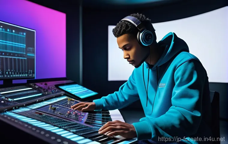 AI 생성 음악과 감성 창작 - **Prompt:** "A majestic, futuristic AI entity, depicted as a graceful humanoid figure made of swirli... AI 생성 음악과 감성 창작 - **Prompt:** "A majestic, futuristic AI entity, depicted as a graceful humanoid figure made of swirli...